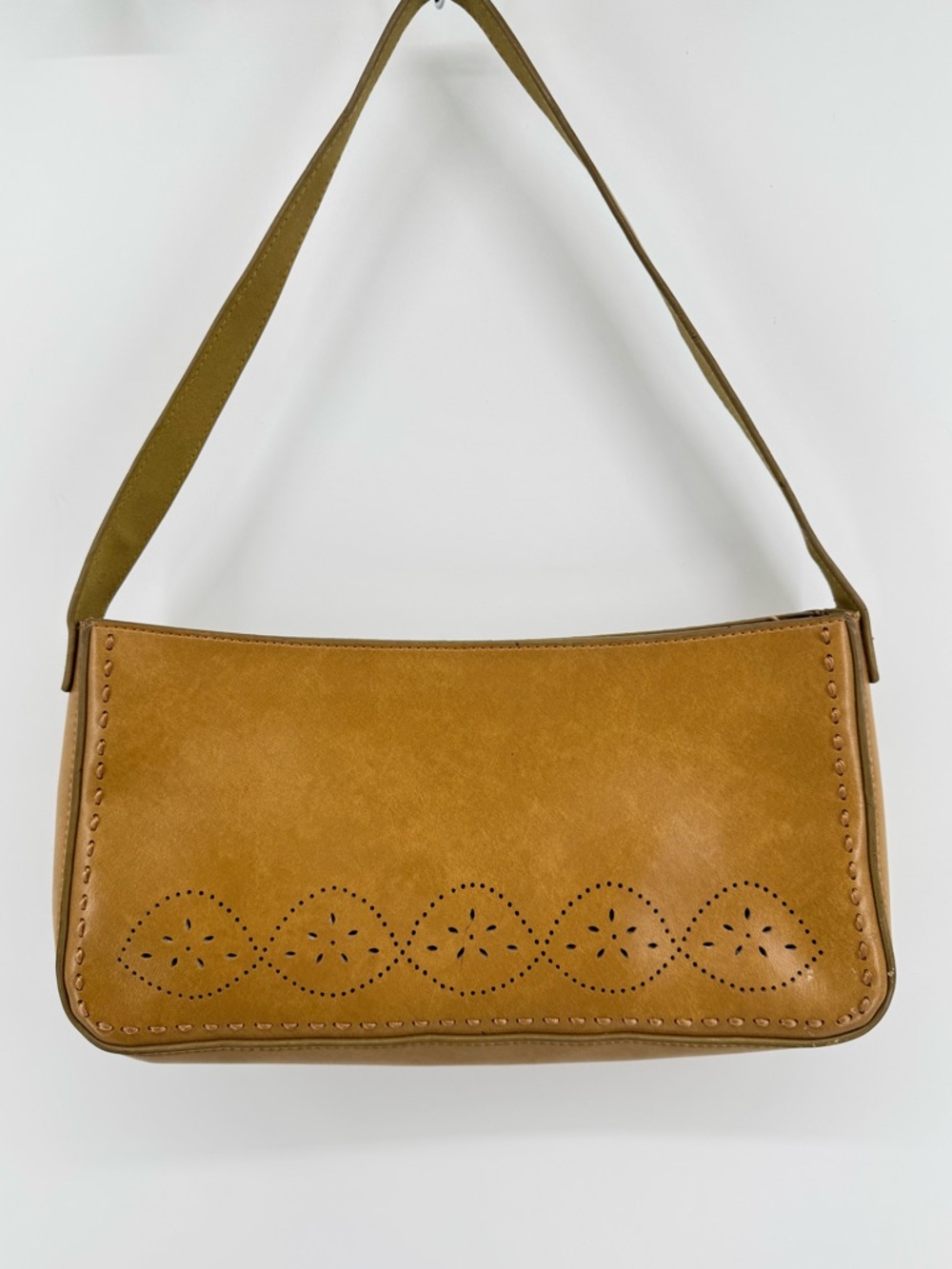 Vintage  Mondani Simulated Leather Tan Shoulder Bag Boho Western